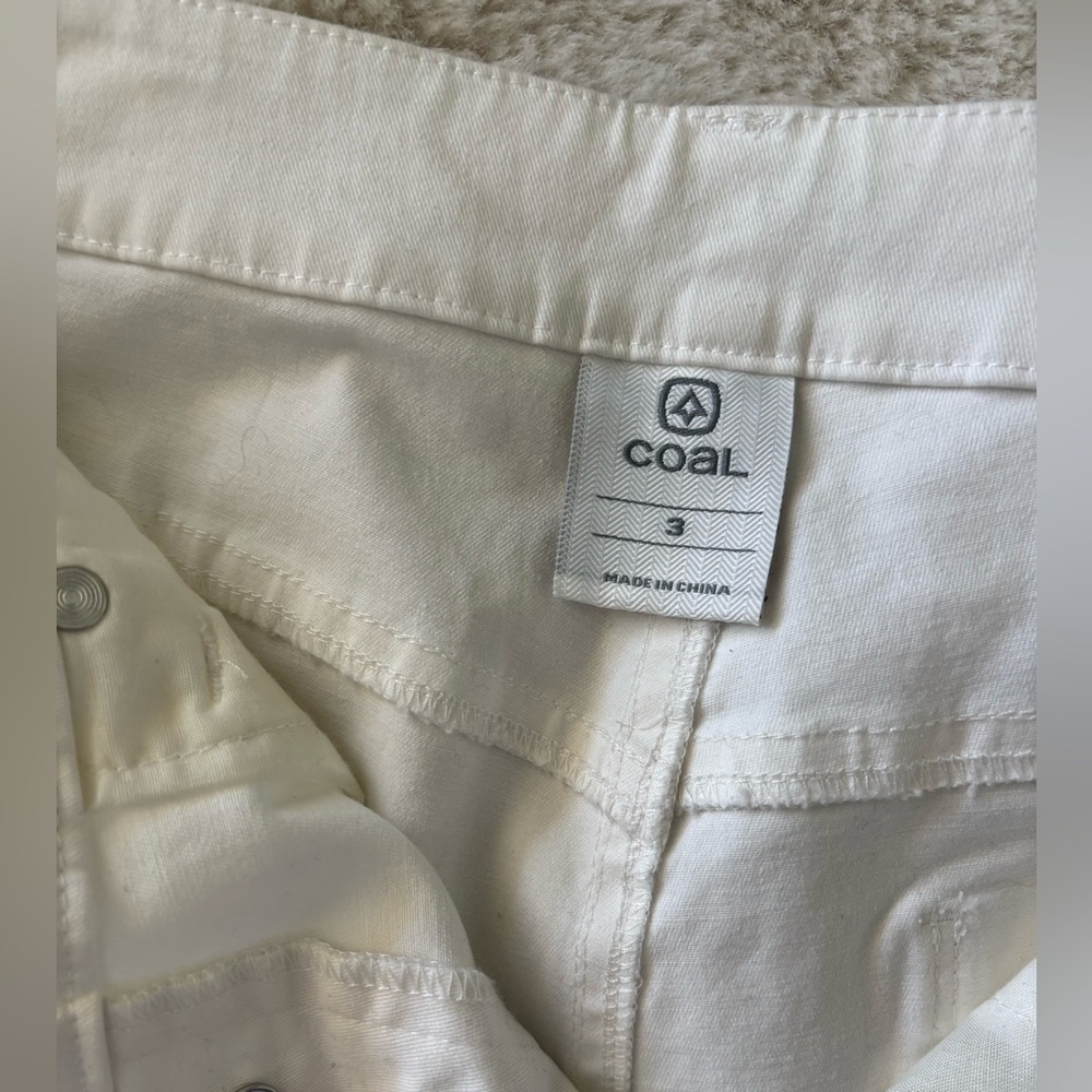 Coal White Denim Button Fly Jeans Size  3 - Picture 7 of 7